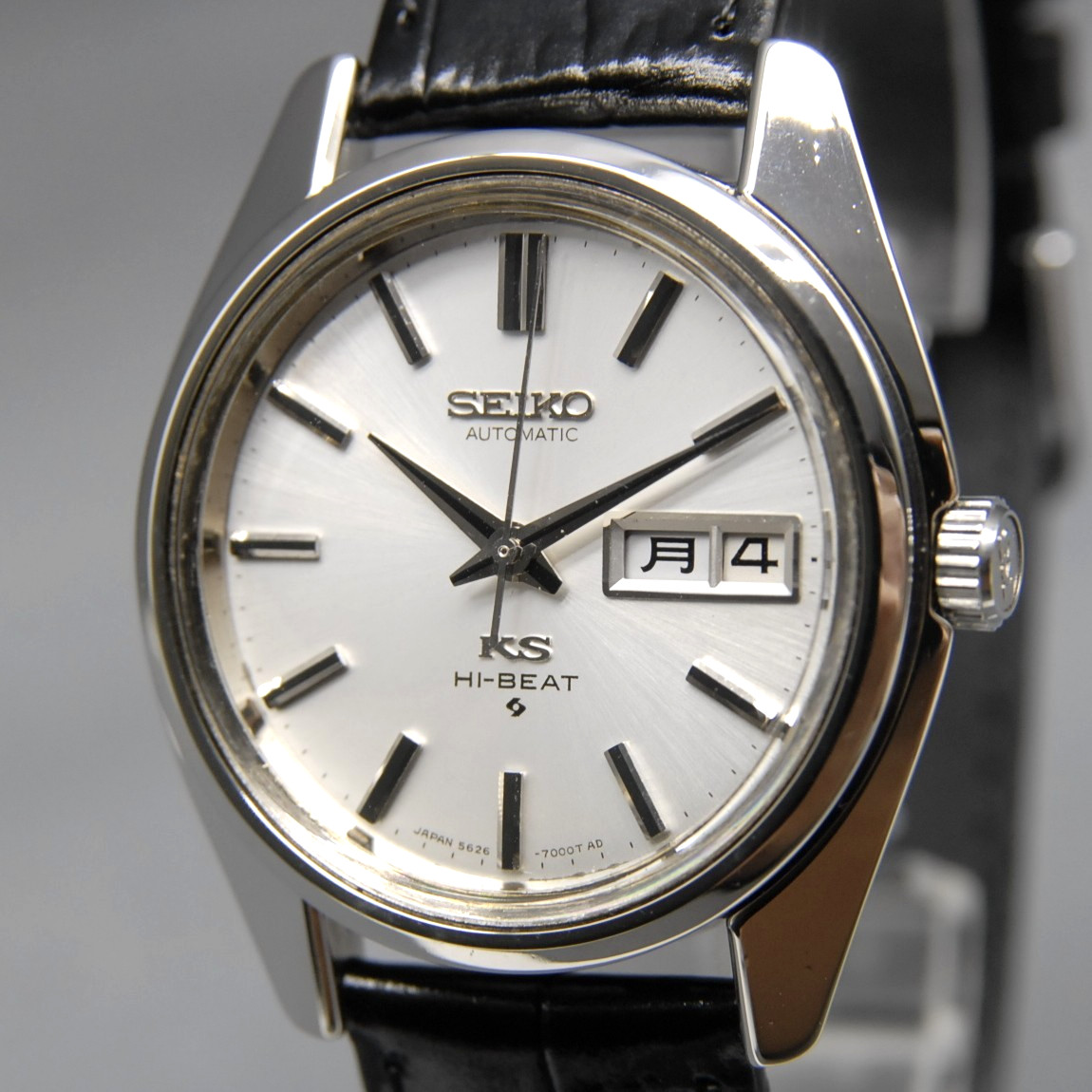 Overhauled [N MINT] Vintage KING SEIKO 5626-7000 Hi-Beat 56KS 36mm AT Mens Watch