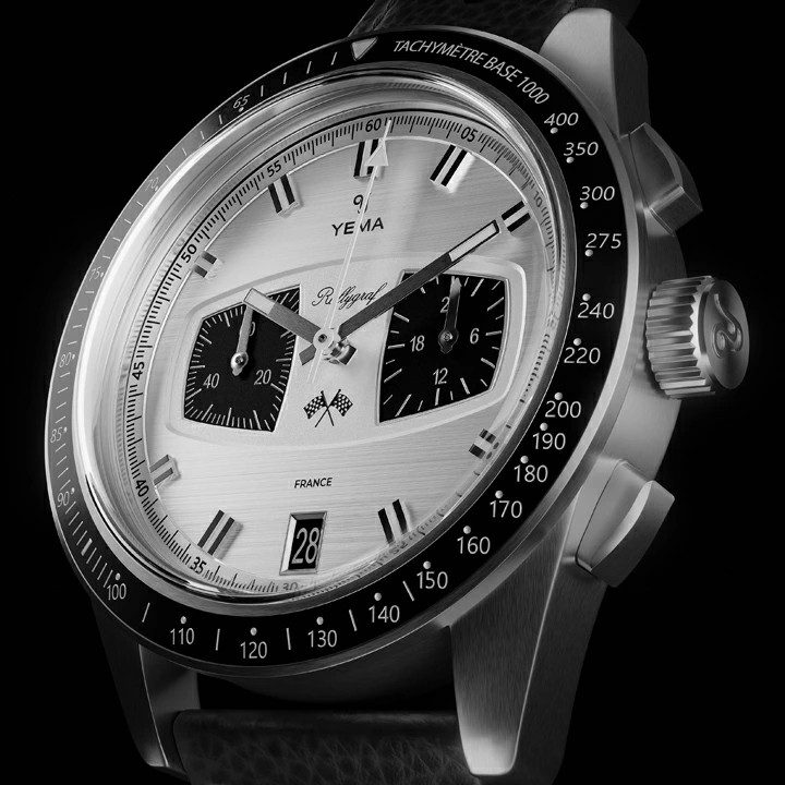 YEMA Watch YMHF1584-BM Rallygraph Mechaquartz SS Chronograph W40mm