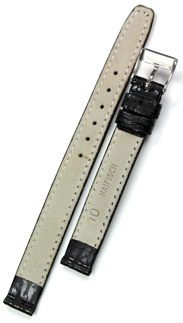 10mm Real Shark leather Band handmade Germany Graf black Watch Strap