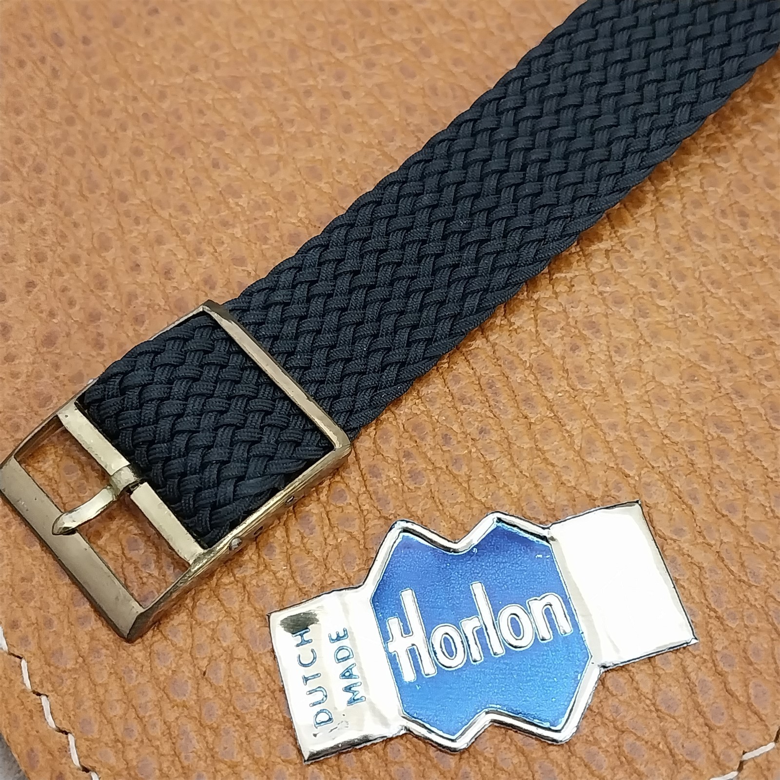 Perlon 18mm Black Classic Single Pass Unused 1960s Vintage Watch Strap