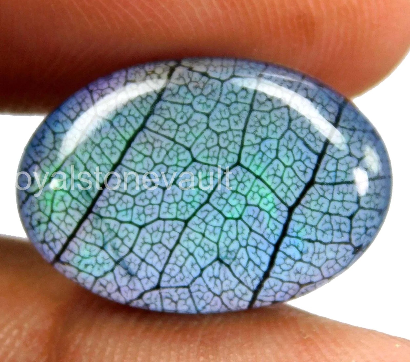 Natural Aurora Blue Fire Opal Doublet 8.95 Ct Certified Rainbow Color GemS D25