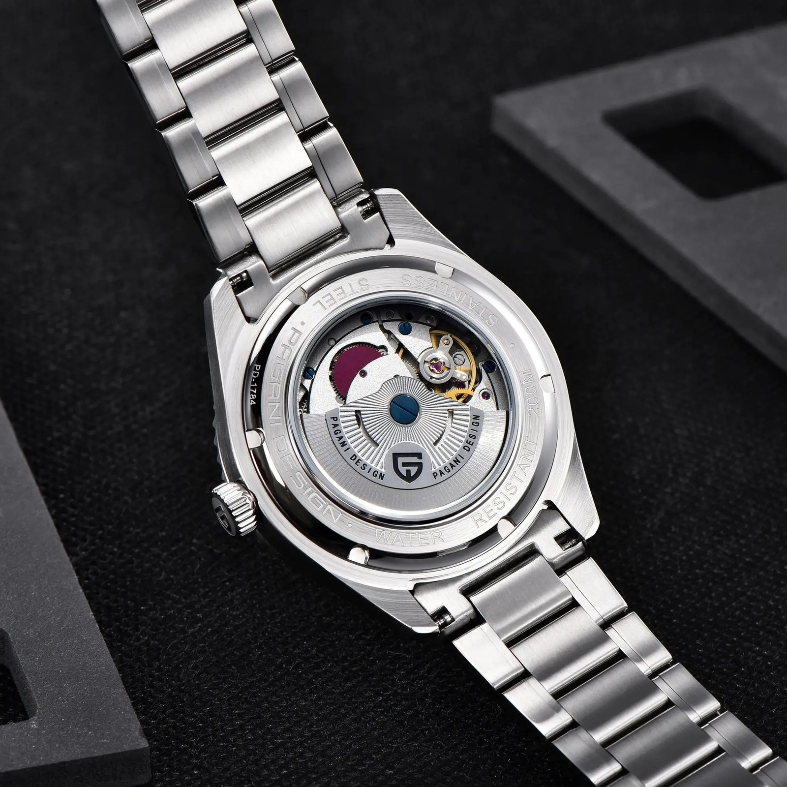 PAGANI DESIGN PD1784 GMT Automatic Mechanical Watch 40mm Sapphire 20Bar Diver