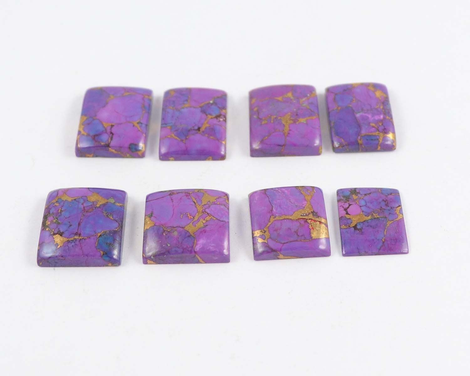 Natural Purple Copper Turquoise Rectangle Cabochon 6x8mm to 20x25mm Gemstone