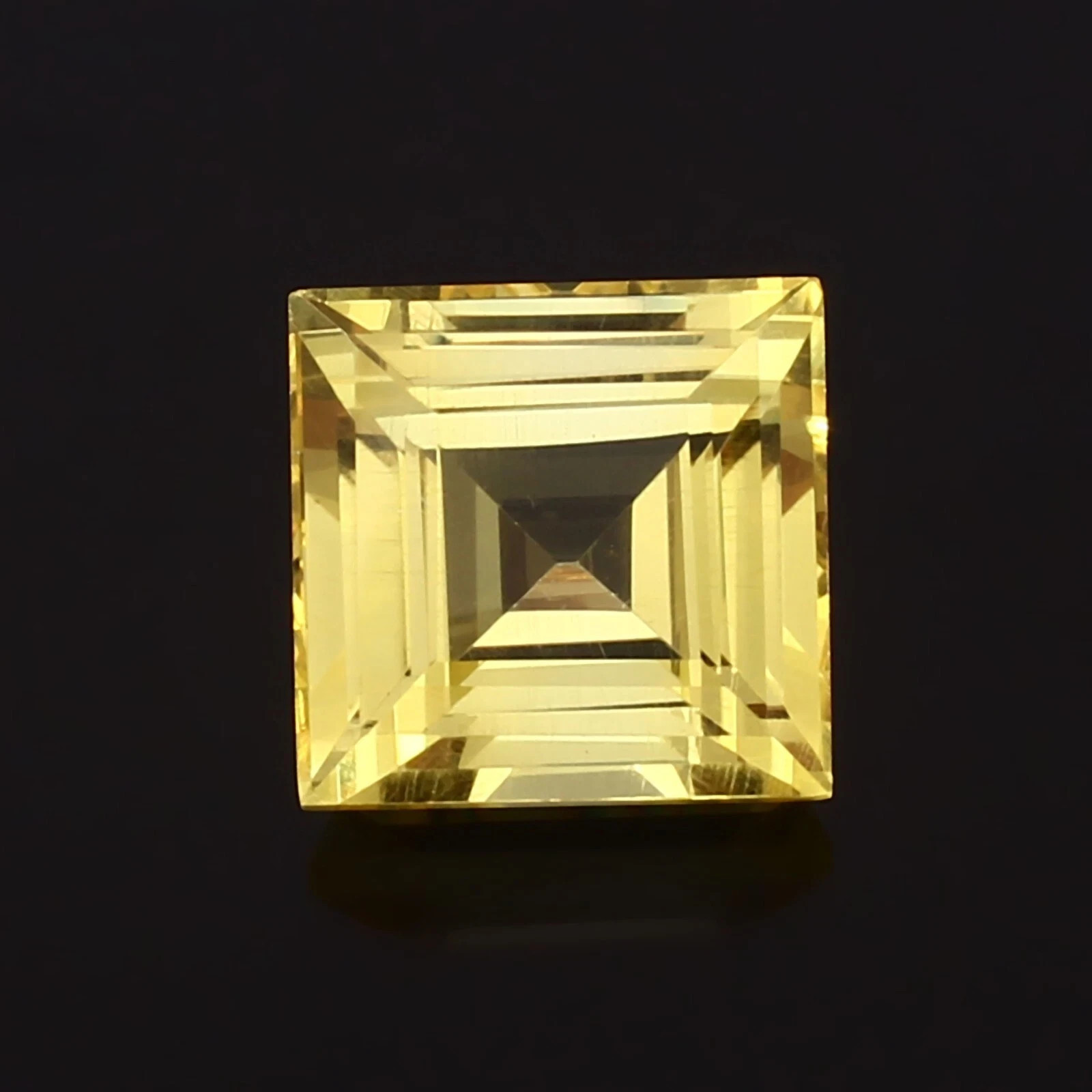 10 Ct Natural Yellow Sapphire Princess Cut Certified Loose Gem Ceylon Sapphire