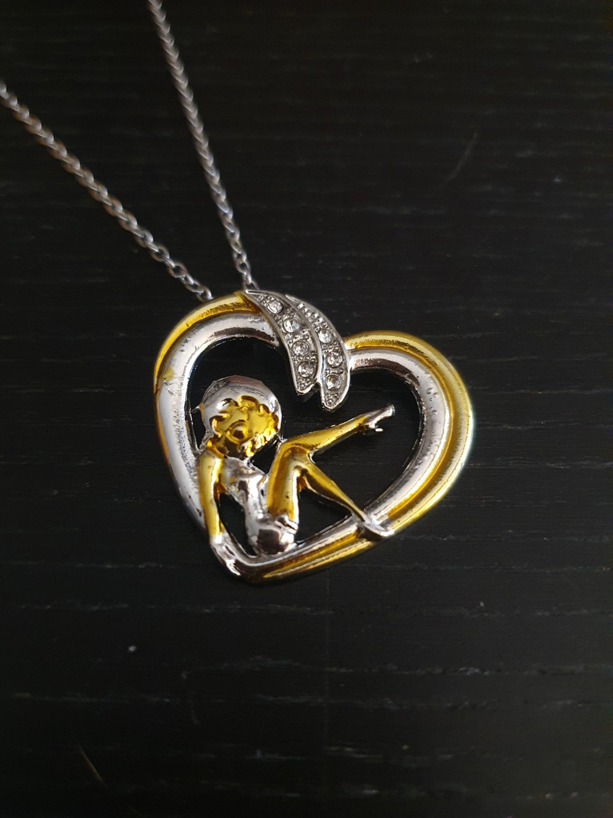 Betty Boop Silver Gold Necklace
