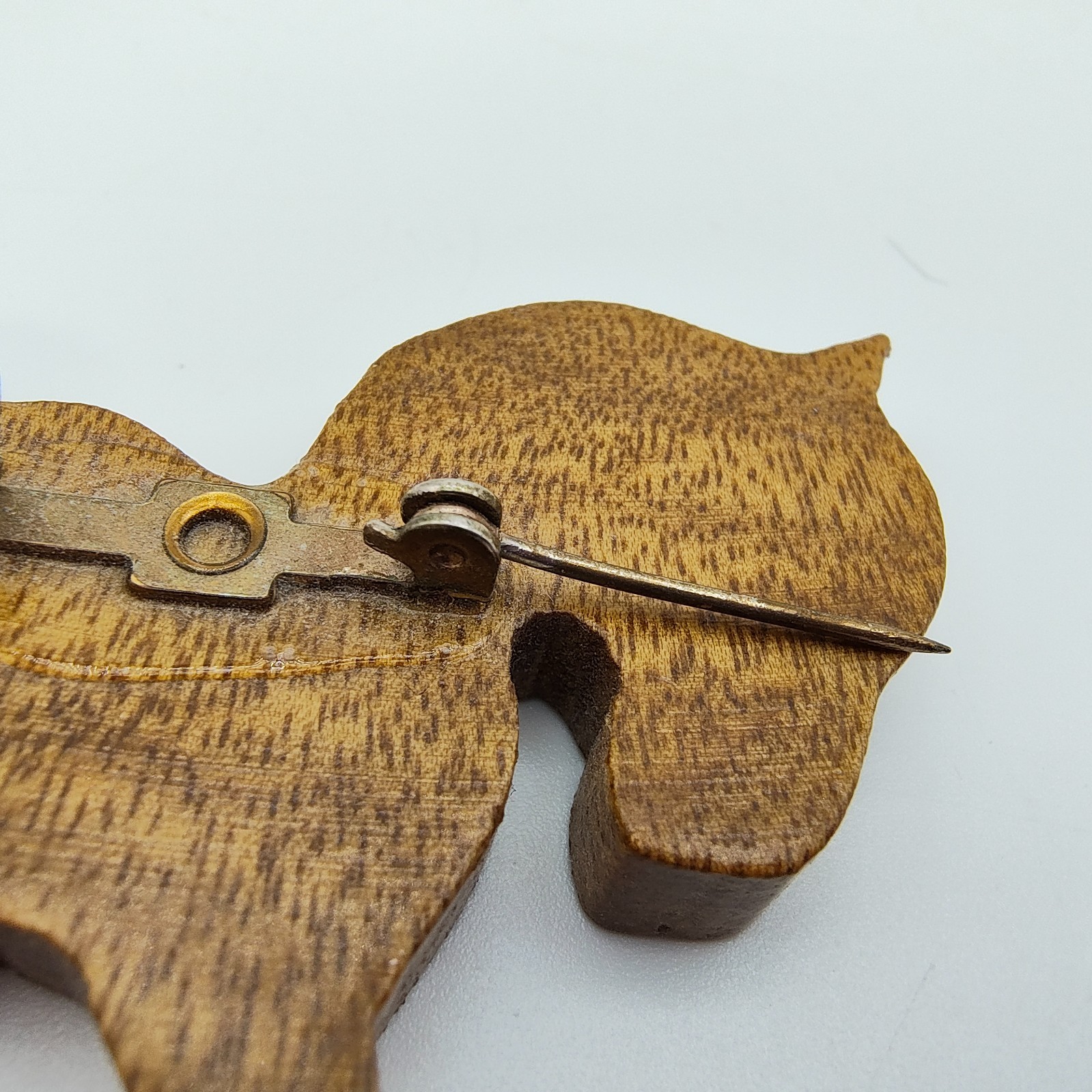 Vintage Horse Brooch Handmade Wooden Western Folk Art Pony Equestrian Zodiac