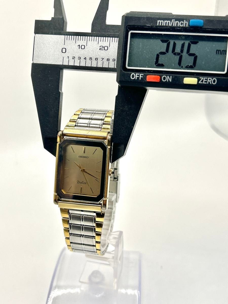 SEIKO DOLCE 7741-5050 Men’s Quartz Square Watch Working From Japan