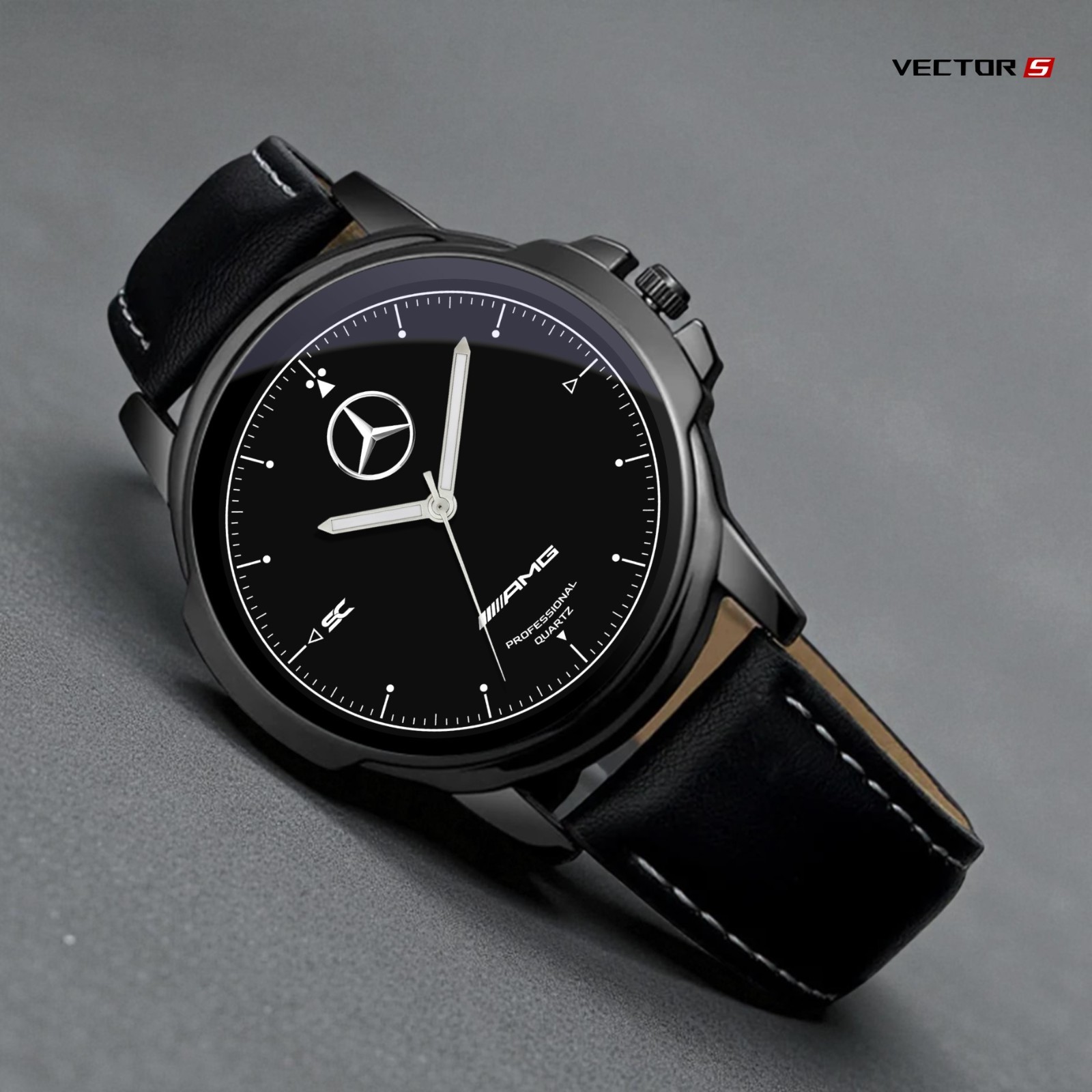 Wristwatch Quartz Fan Art Mercedes Benz Sport AMG Professional Black