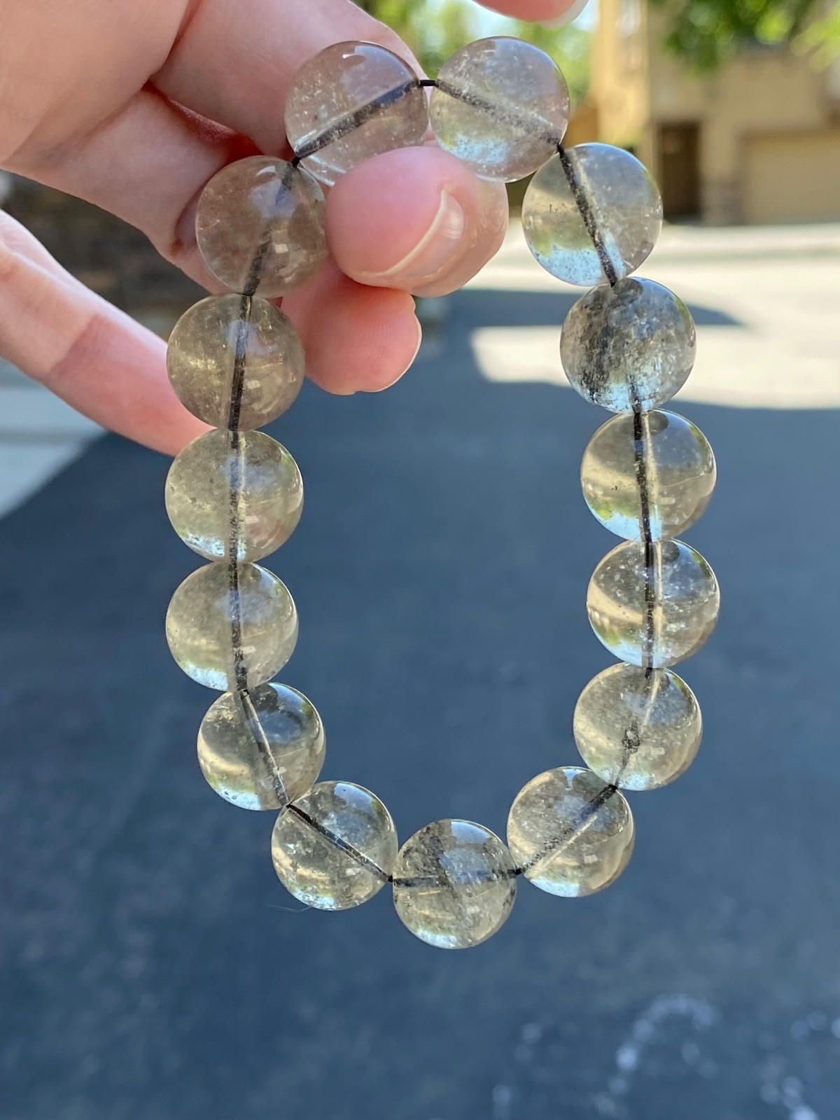 ☀️ Genuine Libyan Desert Glass Bracelet ☀️ 14.2mm Beads | 7 inch