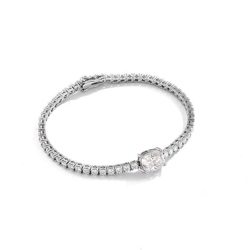 31CTW D Color VVS1 MOISSANITE Tennis Bracelet 925 Sterling Silver Passes Tester
