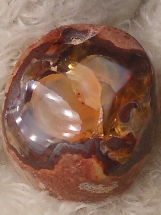 11.70ct Mexican Fire Opal 17x14x7mm Natural Earth-Mined Stone