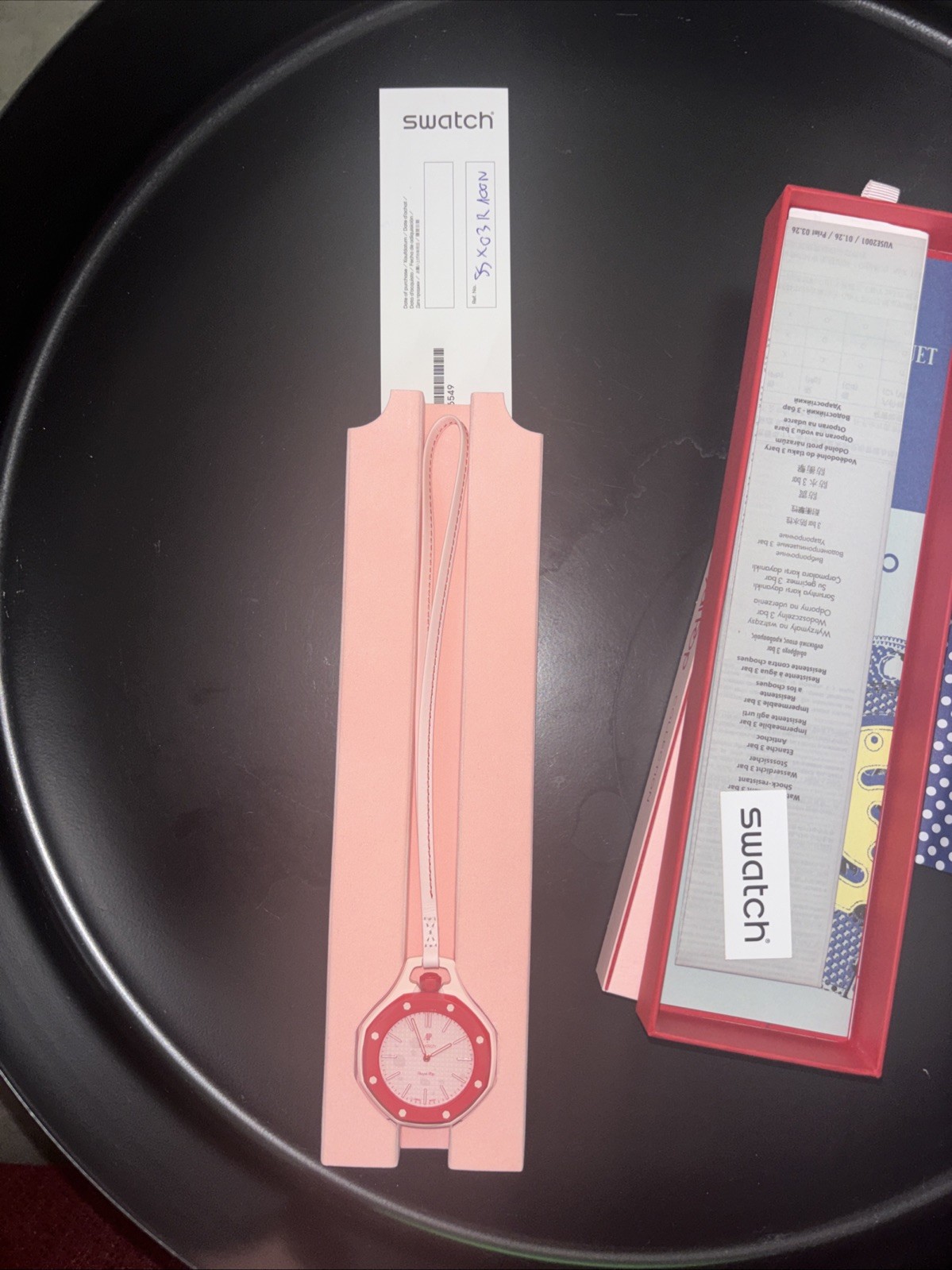 Swatch Royal Pop Otto Rosso Pink Watch NEW Full Set AP Swatch