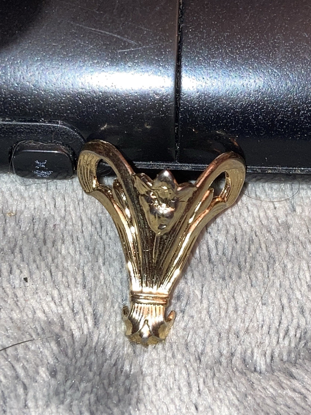 2 Sets of 4 Gold Plated Brass 7/8” Tall Folded Corner Findings Stampings