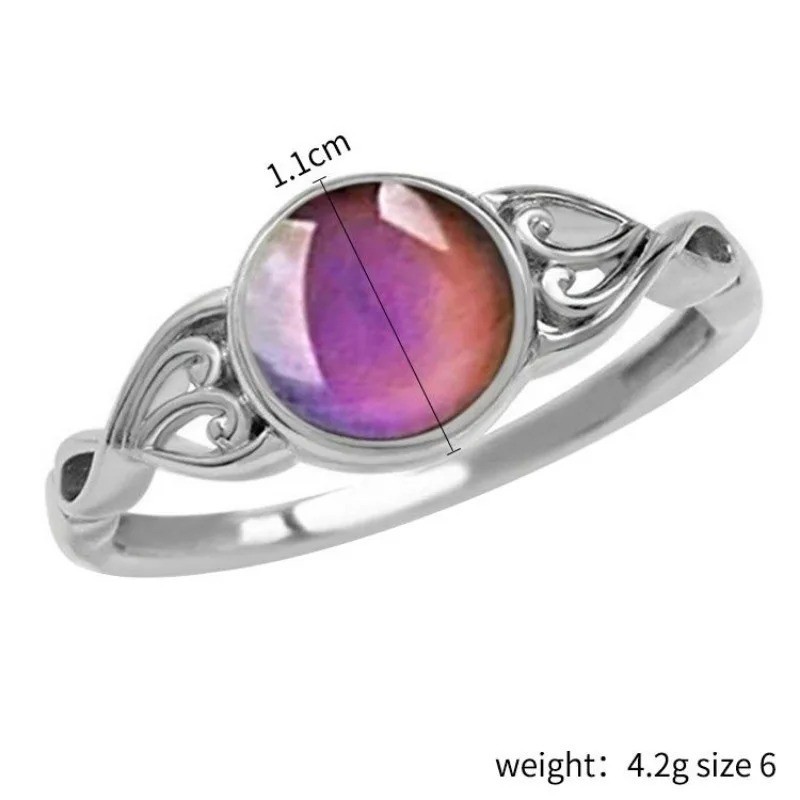 Moon Mood Ring Color Changing Stone – Celestial Jewelry Gift