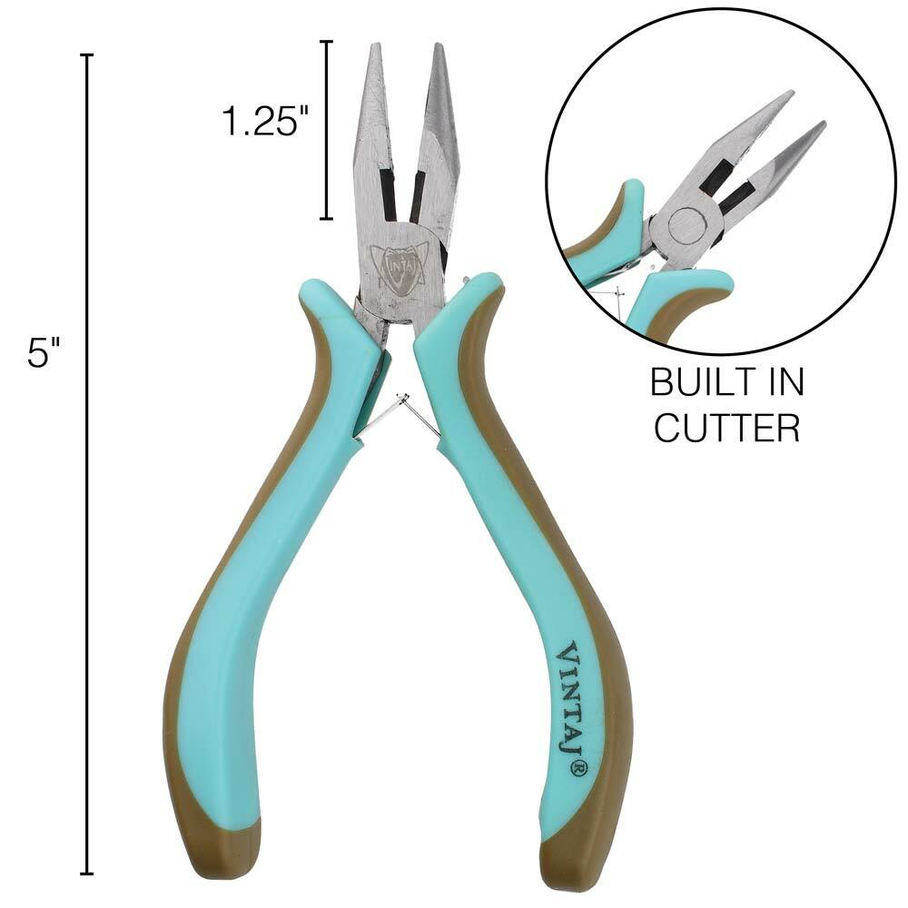 Chain Nose Pliers with Cutter Ergonomic Handles 55130 Vintaj Brand