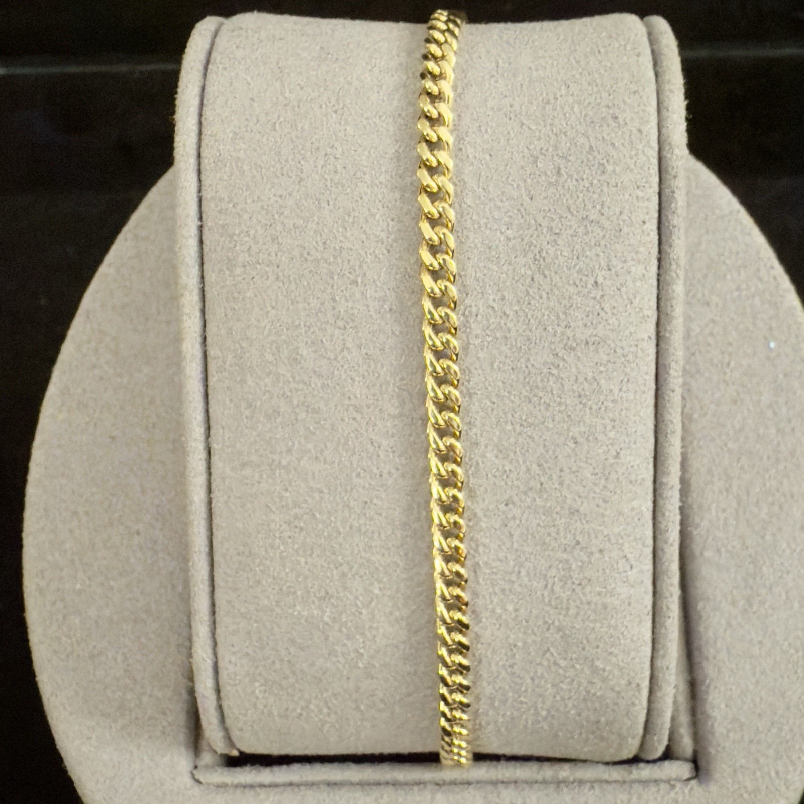 10k Sold Gold 3mm Miami Cuban Link Bracelet 8in – NEW