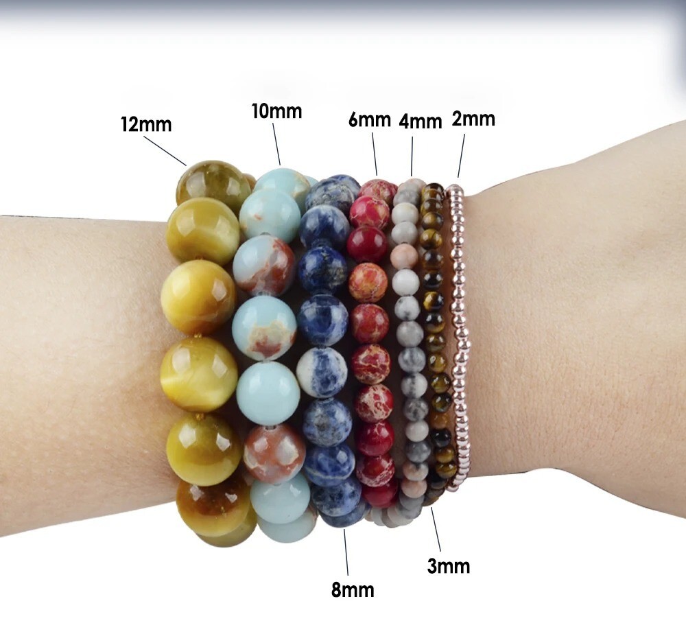 Natural Gemstone Round Spacer Loose Beads 4mm -10mm Jewelry Making DIY