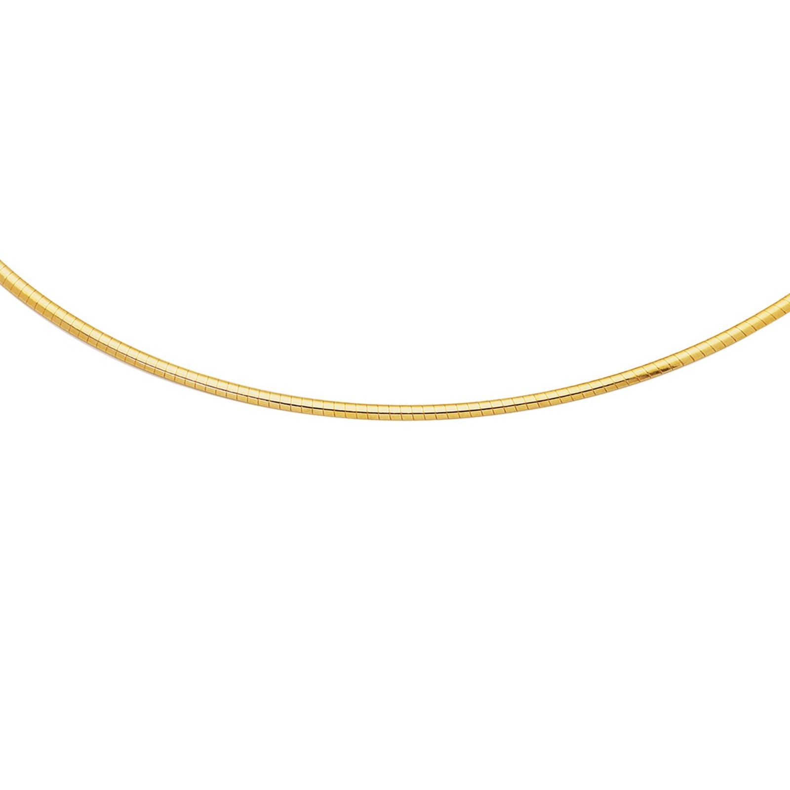 14k Yellow Gold 18″ Solid Classic Domed Omega 2mm 7.3 Grams Chain/Necklace
