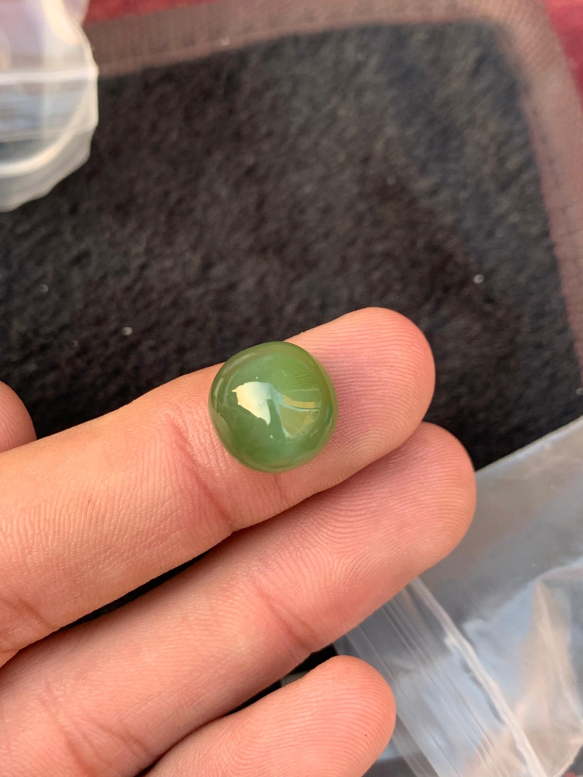 9.05 ct Dim12.1*12*7.2mm top quality natural nephrite loose gemstone from Pakist
