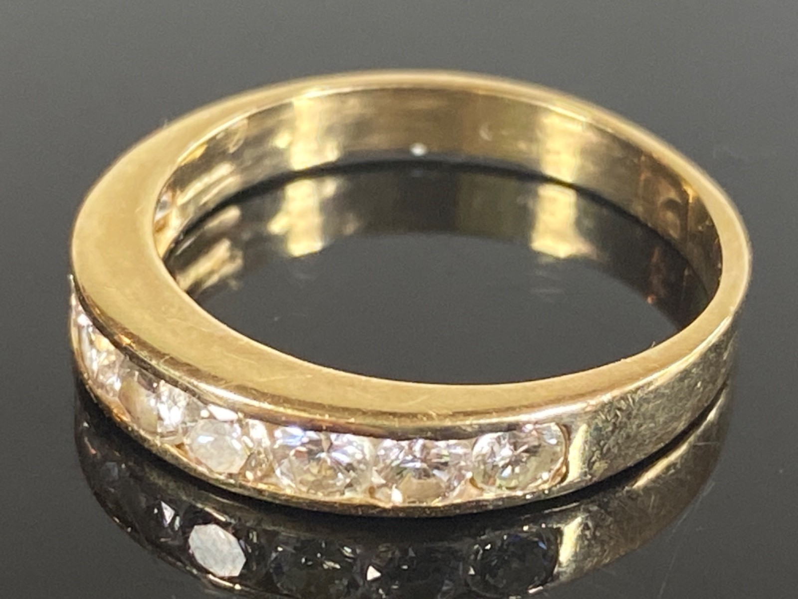14K Yellow Gold Diamond Band Ring – Size 6.5 / 2.4 Grams / .90–1.00 CTW