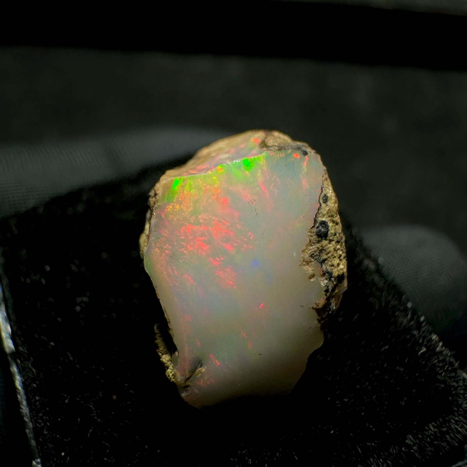 6.45 CTS Natural Ethiopian Opal Rough, Multi Fire Opal Gemstone, Welo Opal Raw.