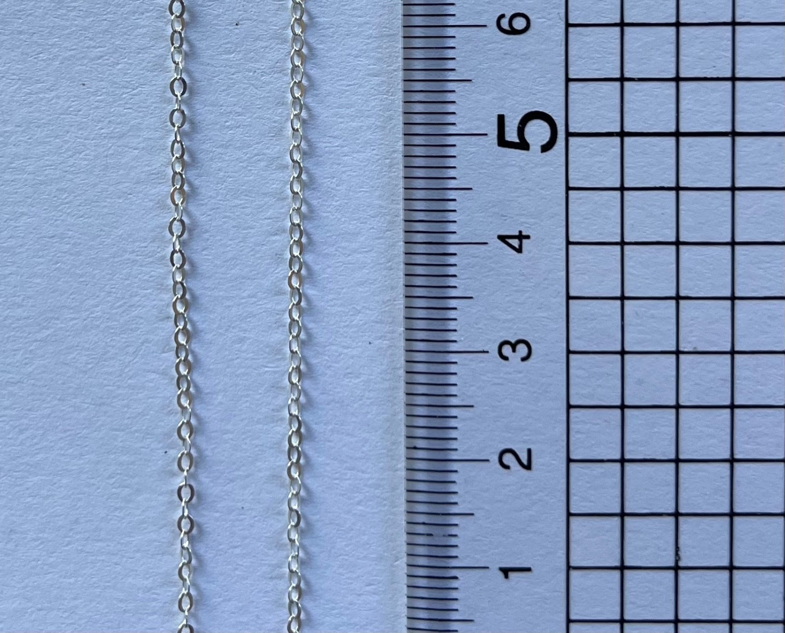18” fine trace chain, solid sterling silver, not plated, stamped 925, new