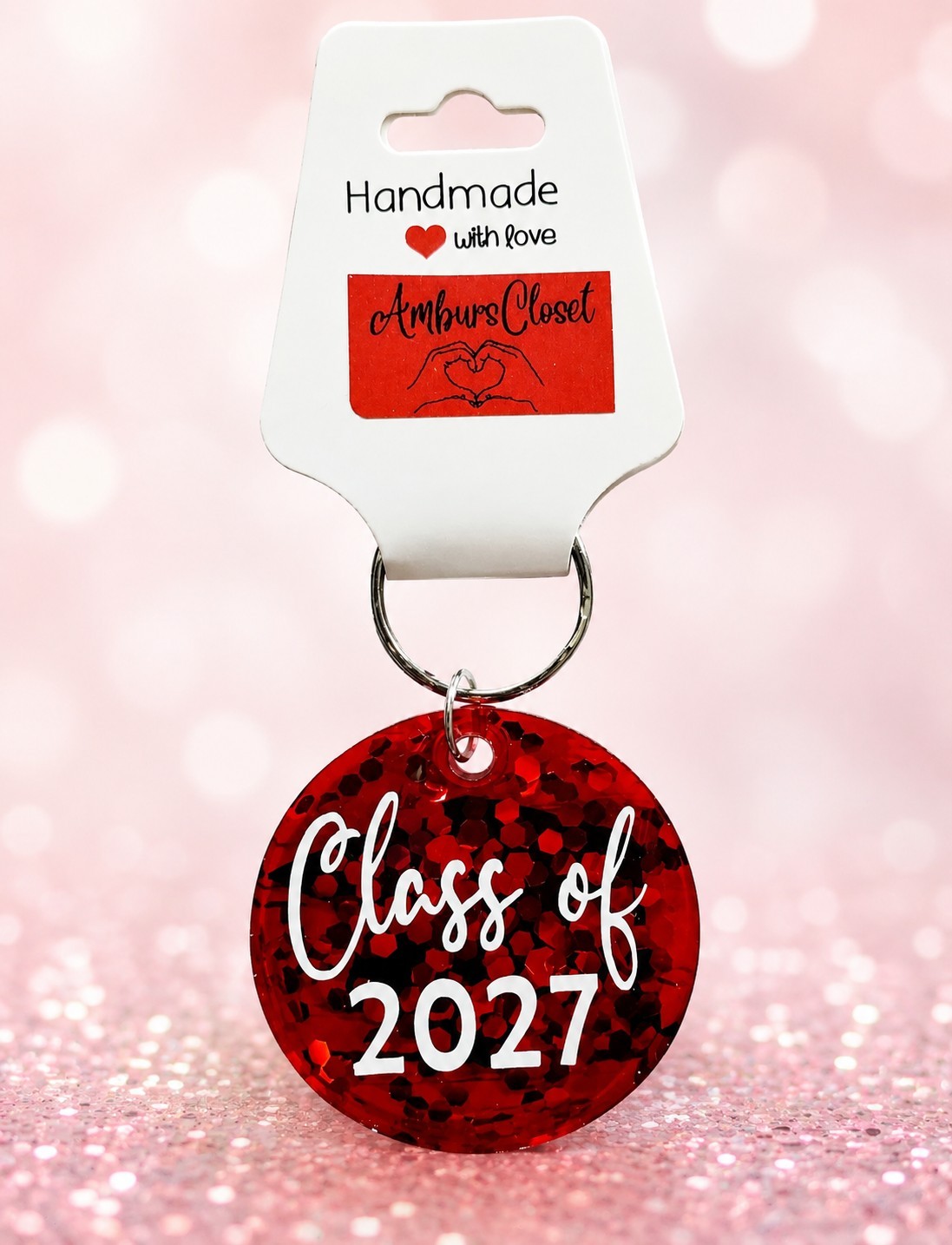 GRADUATION Keychain GIFT Personalize w/ NAME & YEAR Handmade CLASS OF 2024 2025