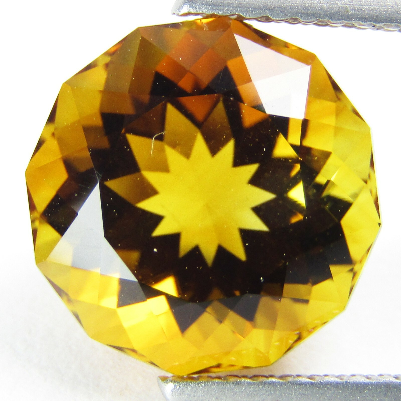 5.15Cts Genuine 100% Natural Nice Citrine 10.7mm Round Custom Cut Loose Gem VDO