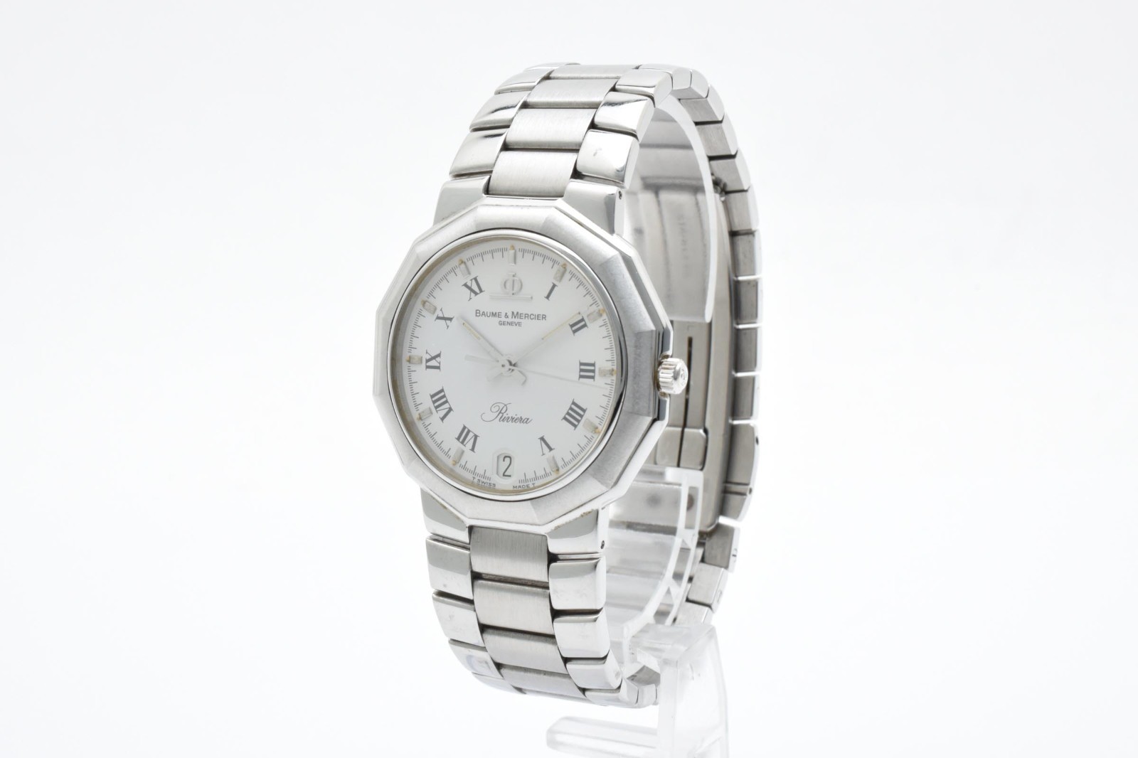 [Exc+5] Baume & Mercier Riviera 5131 Quartz Men’s Watch 35mm White Dial Japan