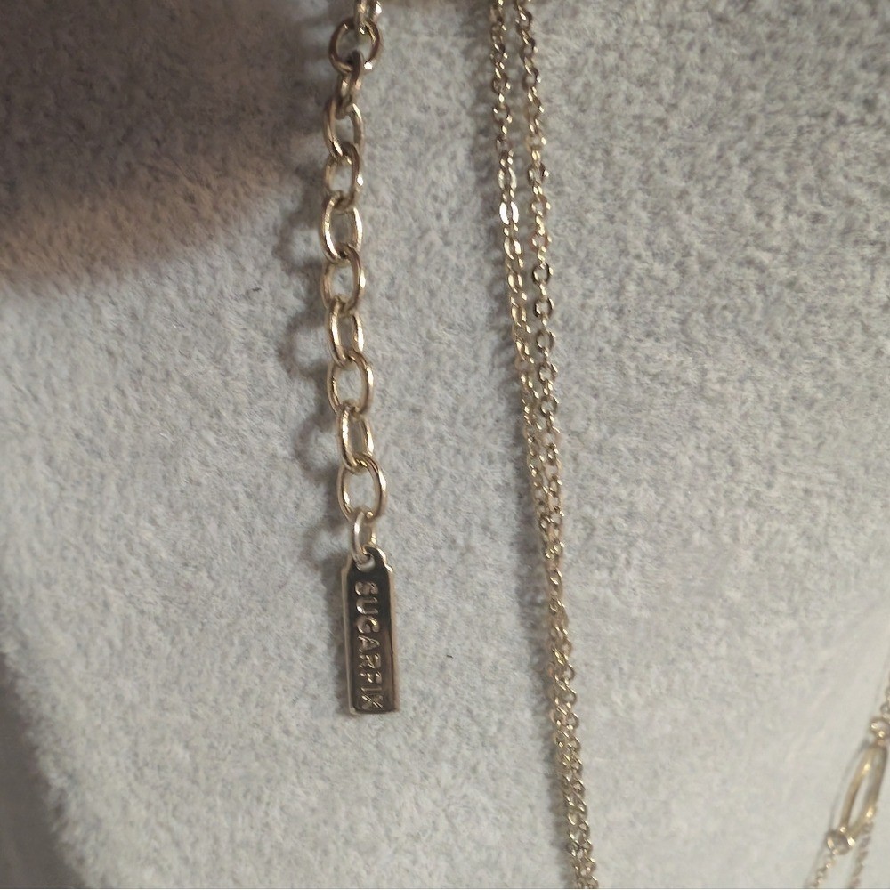 Sugarfix Layered Circle Lariat Necklace