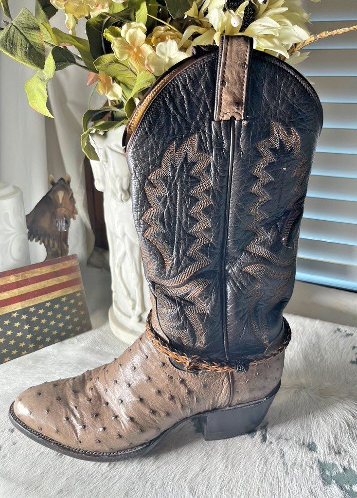 Western Boot Jewelry 15.5 x 3/8 in Horsehair Cowboy Adjustable Black Brown
