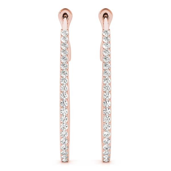 Tear Drop Hoop Earrings For Women Lab Grown Diamond VS F 0.50-1.00 Ct 14K Gold