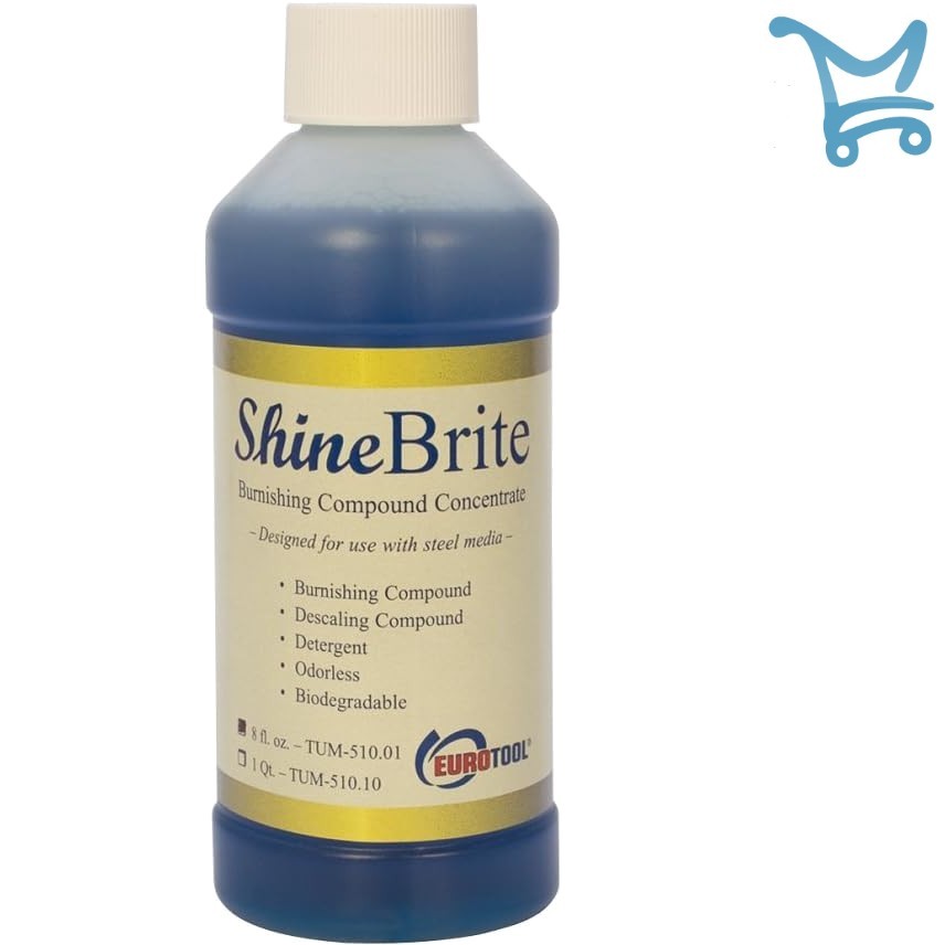Shinebrite Burnishing Compound Alloy Steel 8oz Brightening Descaling Jewelry