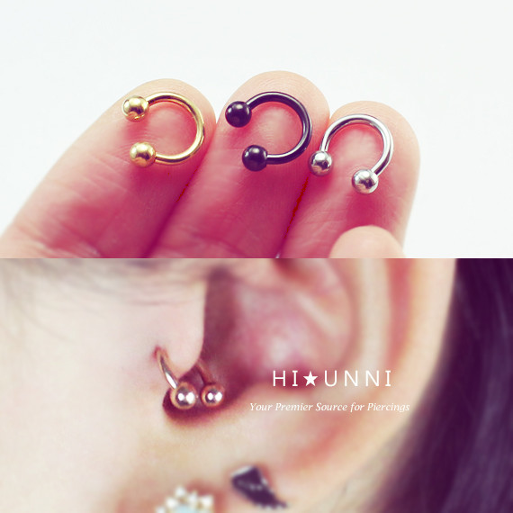 16g 1/4”(6mm) TINY horseshoe ring, Septum ring, Tragus Cartilage earring, 1pc