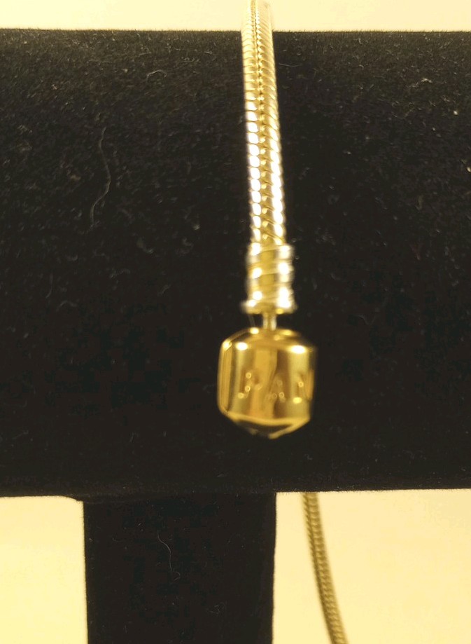 Authentic Pandora Moments 925 Sterling silver chain with 14k barrel clasp 46 cm