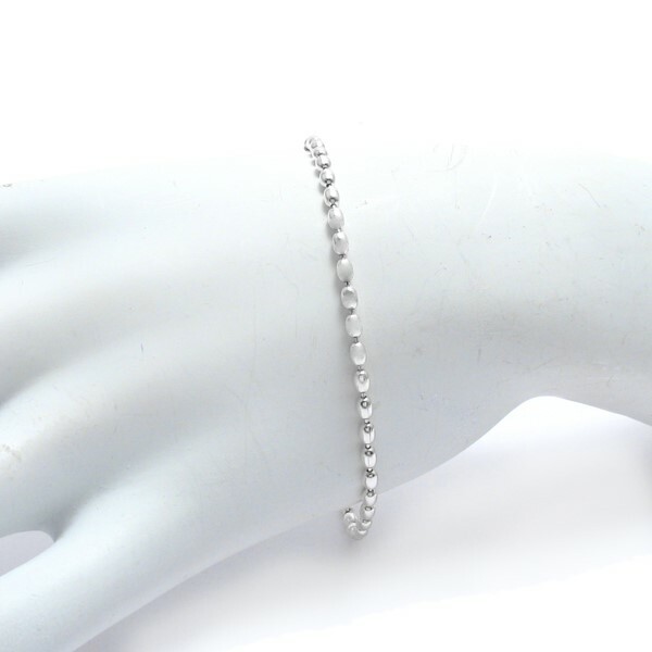 925 Sterling Silver 2mm Oval Rice Bead Chain Necklace or Bracelet 230 Gauge