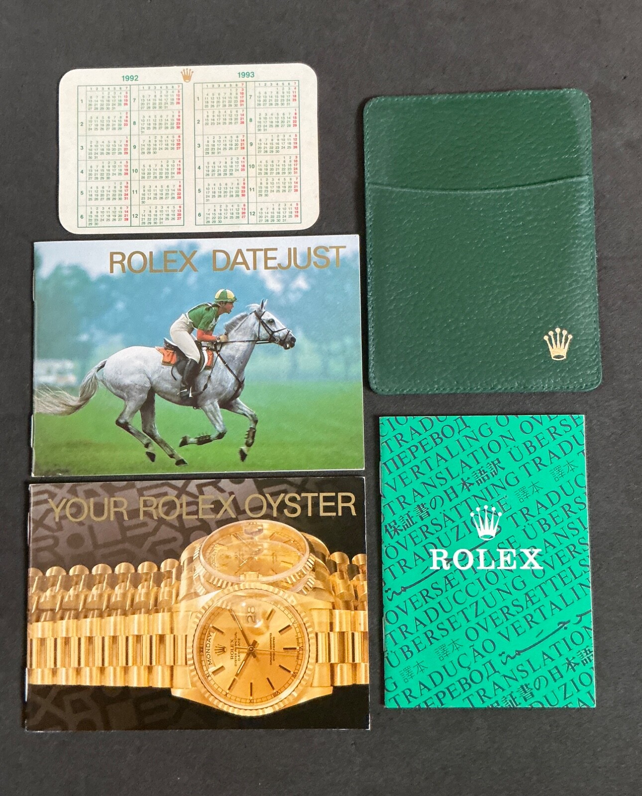 Authentic Rolex Factory 1992 Full Set Document For 1992 DateJust 16234 16233….