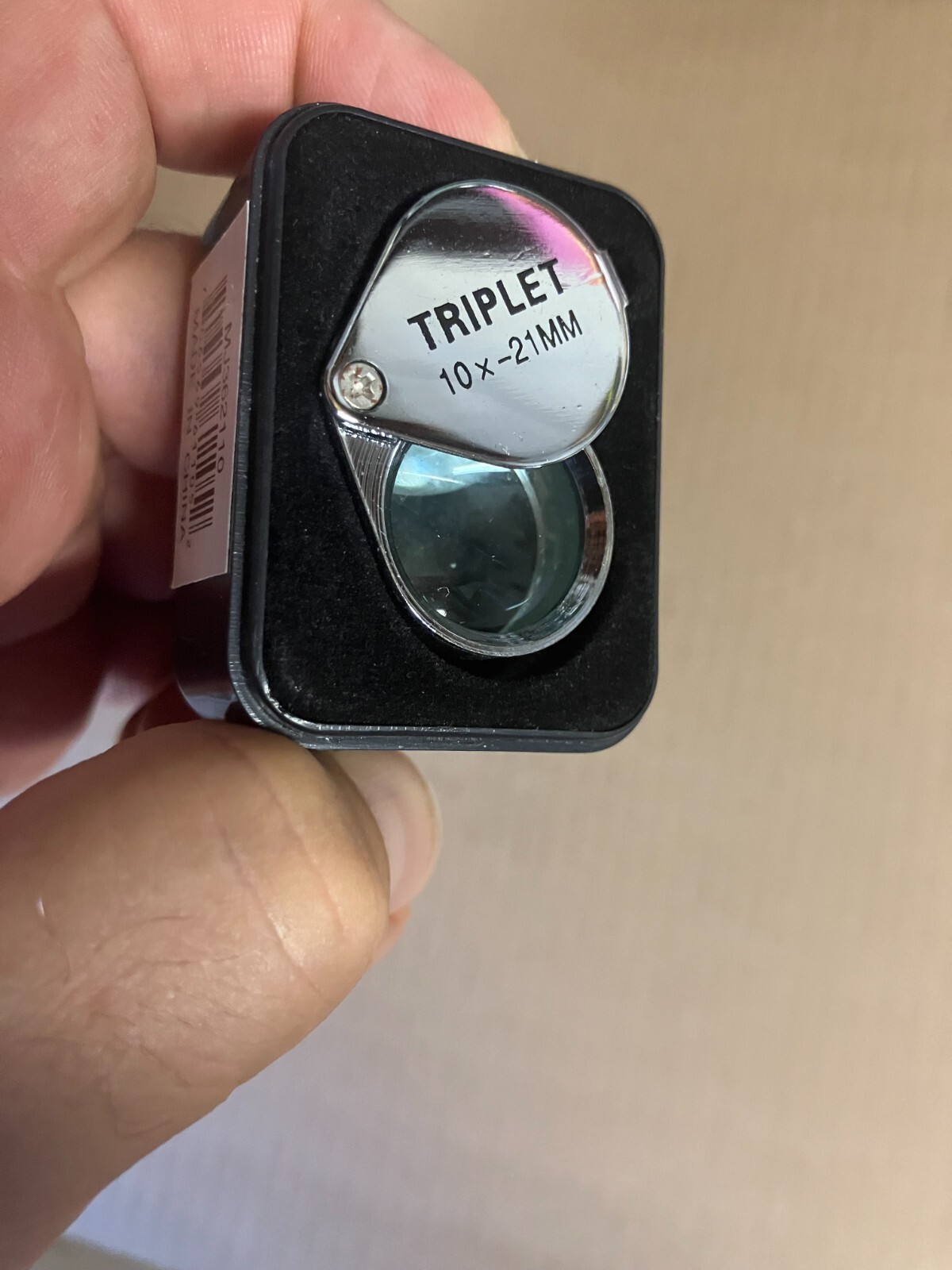10x Loupe, 10 x 21mm – Chrome Foldable Jewelers Magnifier
