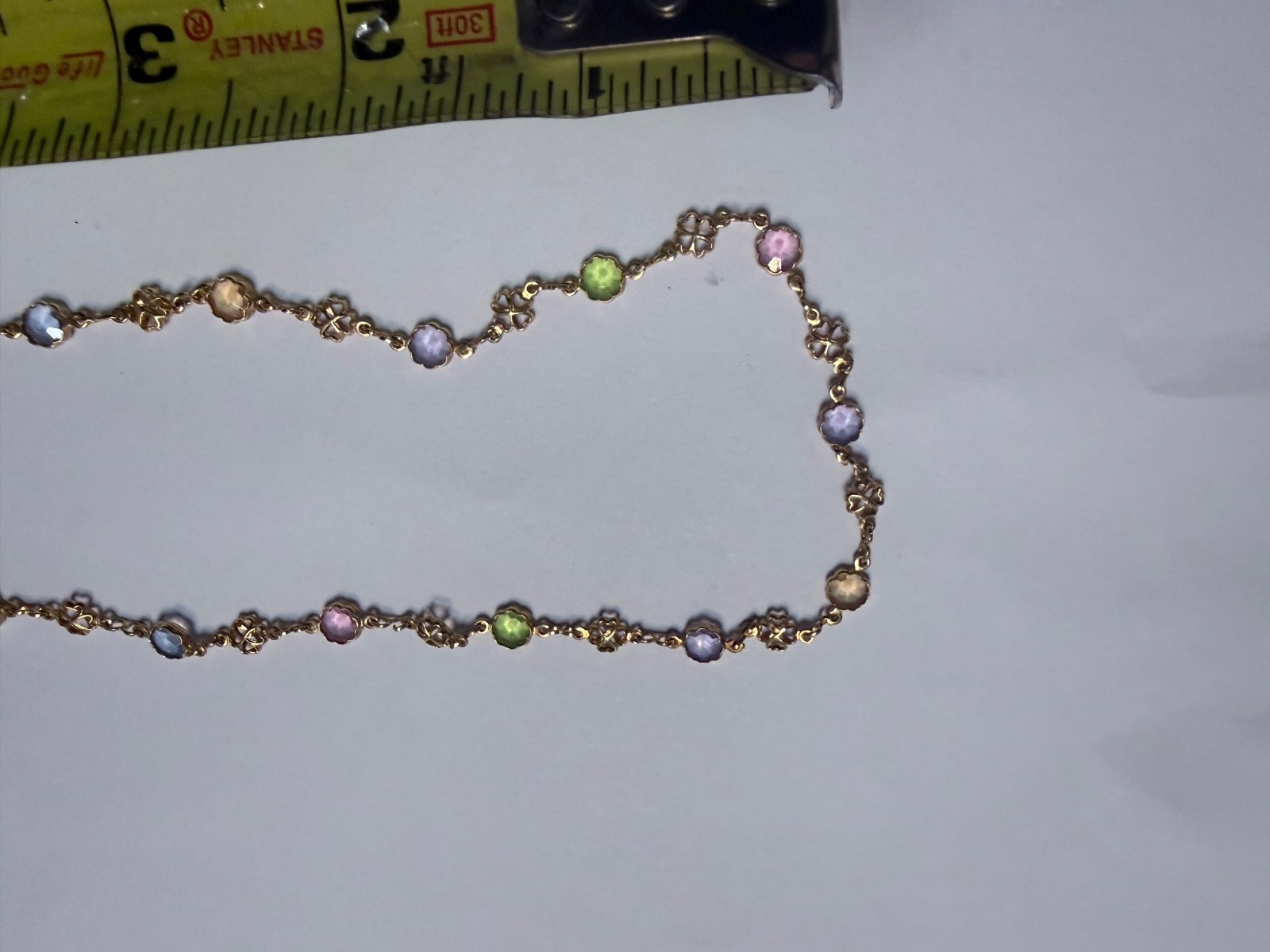 Gold Tone Weave Link Woven 6 in – 14 in Necklace AA#5