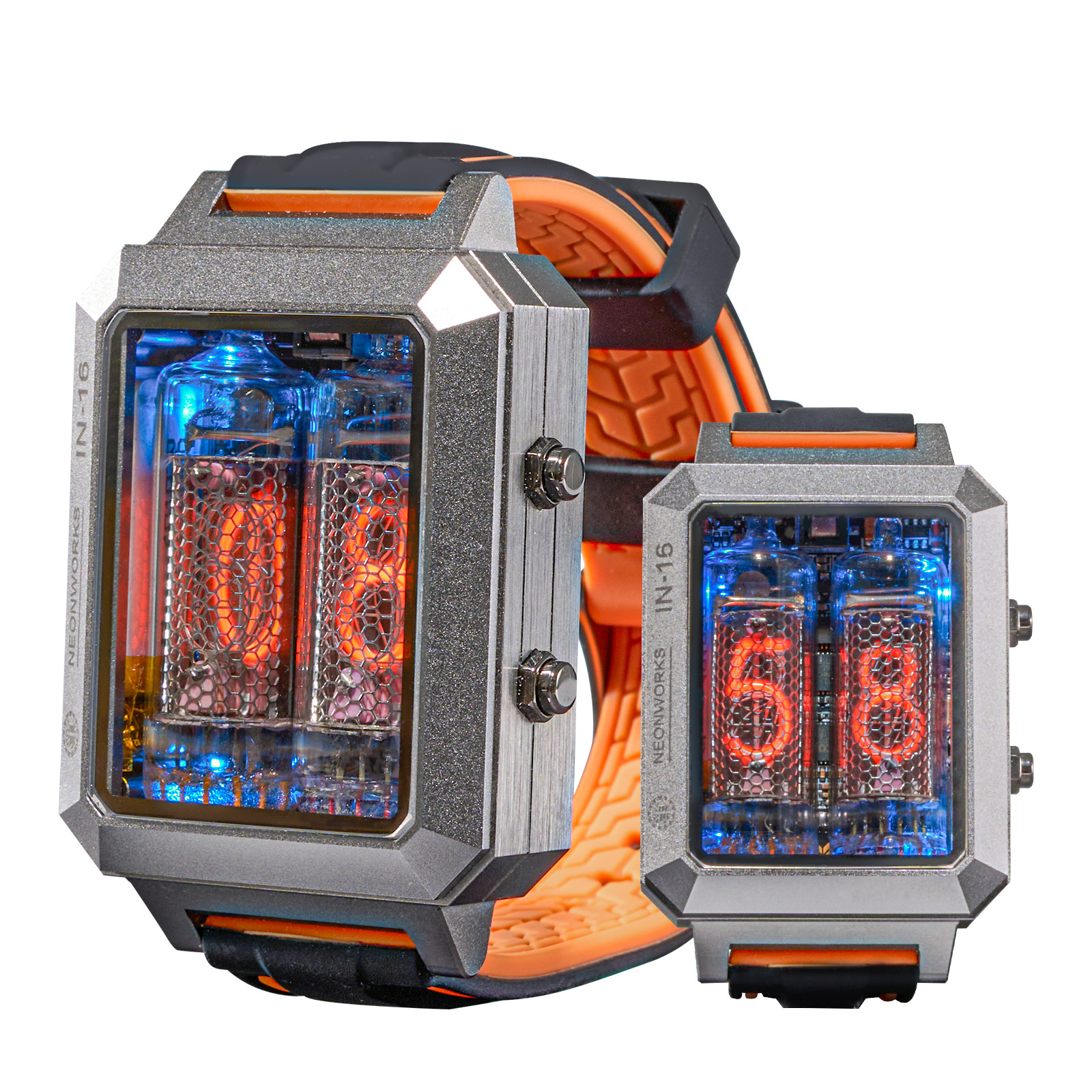 New CYBERPUNK Watch IN-16 Nixie Tube Watch Hour&Minute Display Wireless Charge