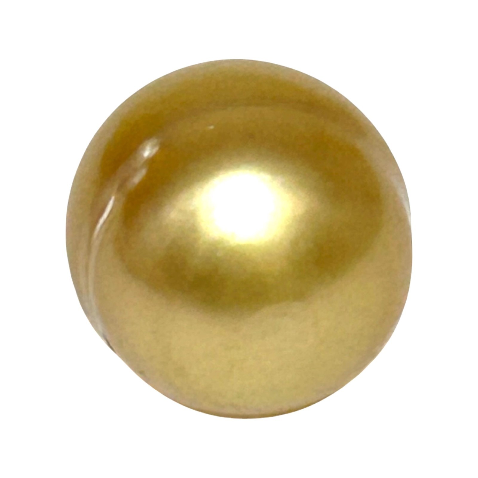 Oval 13.7 x 16.6mm 21.2 Carats Philippines South Sea Pearl Rich Gold Huge Loose