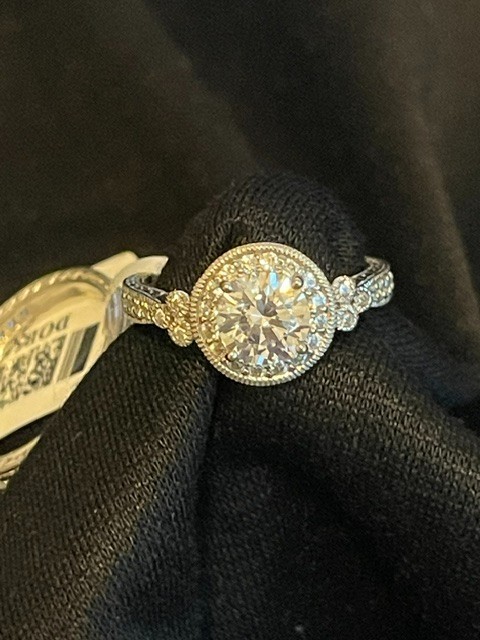 JTV Bella Luce Platinum over Sterling Silver Ring Set