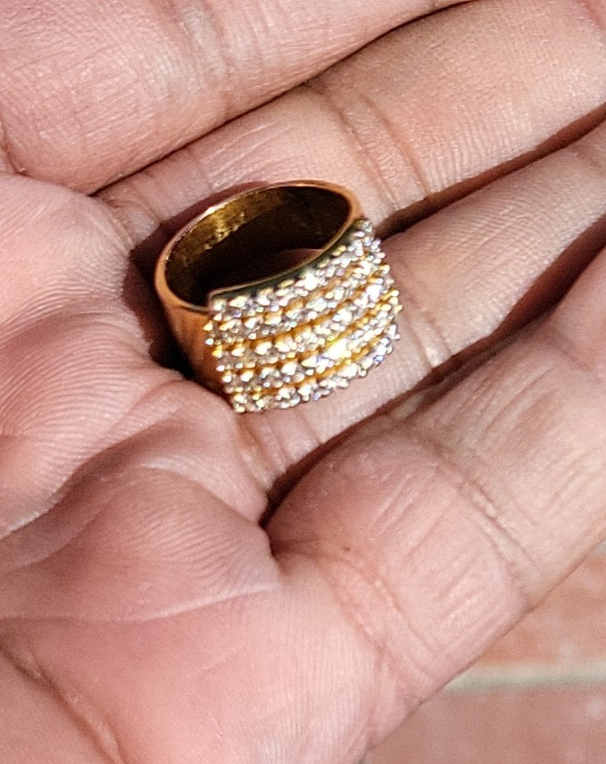 Solid 9K Gold Natural Diamond Ring c. 1960’s ~1.5 Carats, 6.3 Grams~ Size 5 NR