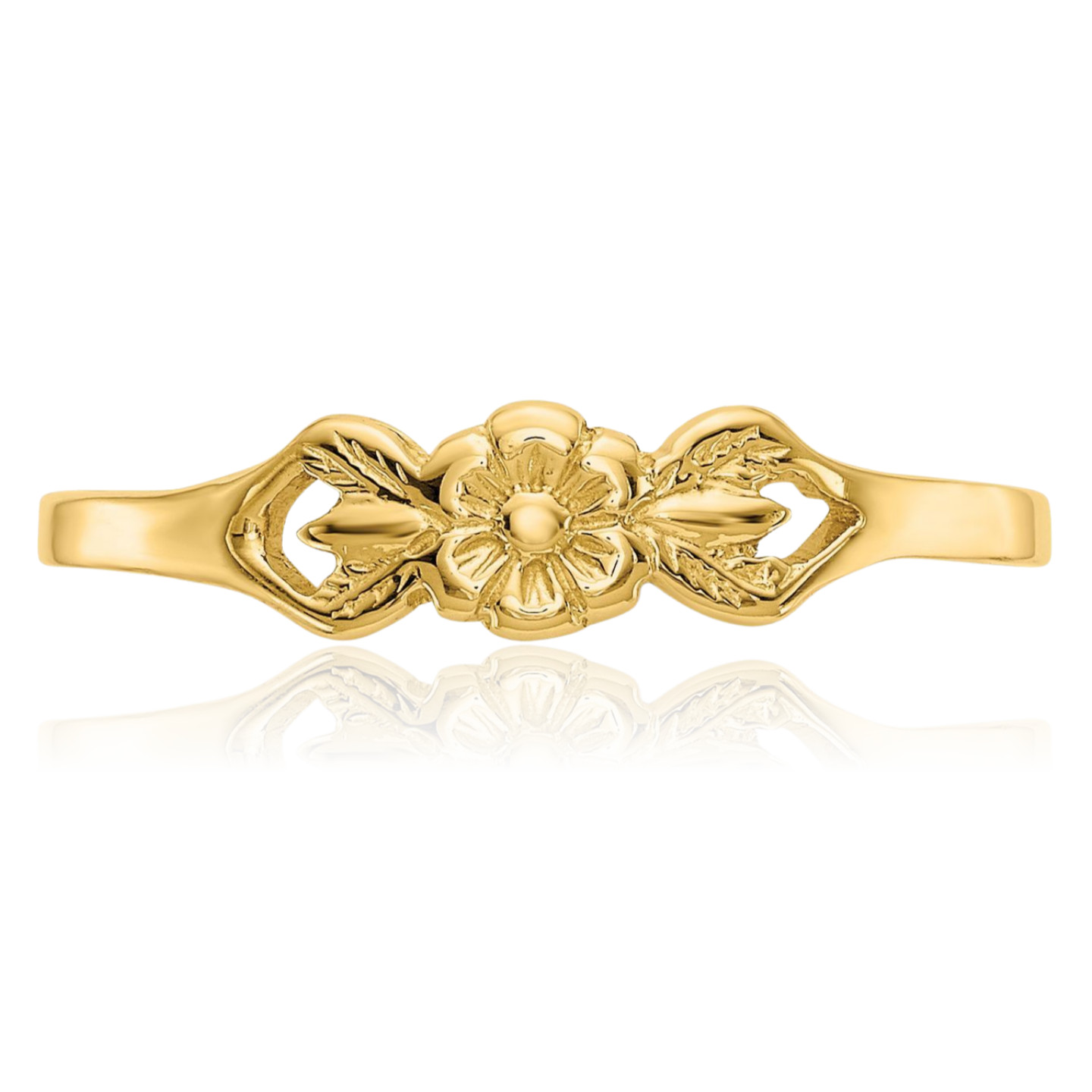10K Yellow Gold Flower Ring