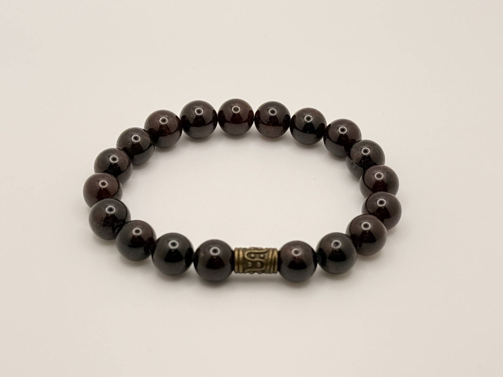 Almandine Garnet -deep red/burgundy hue translucent 8mm Bead Bracelet