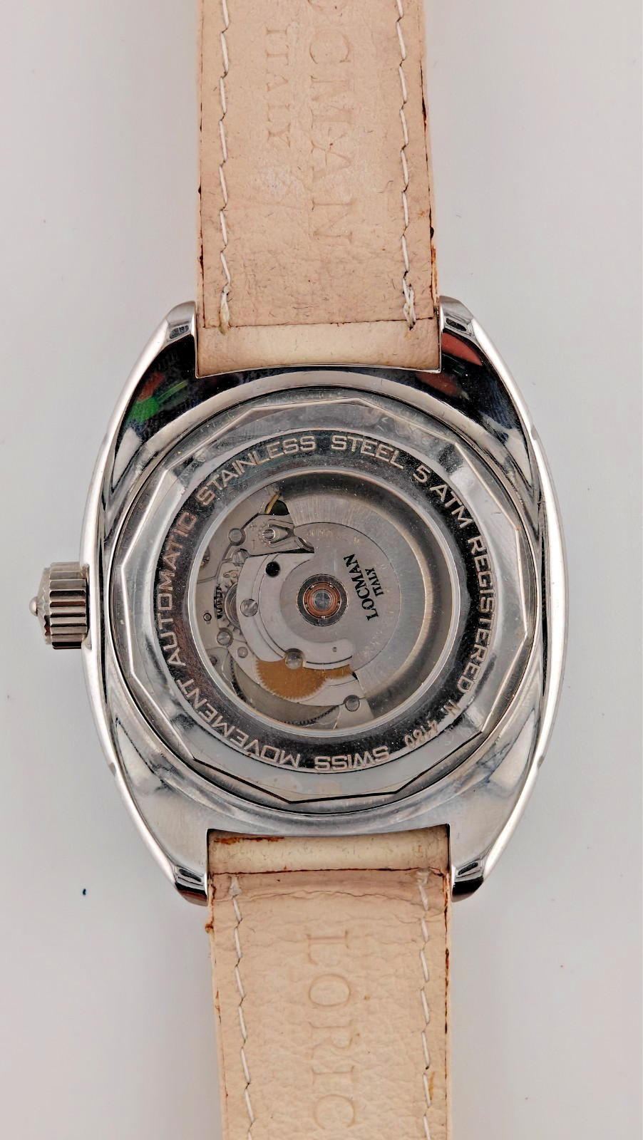 Locman 1970 Automatic Swiss Movement – Condition NOS Label White Red