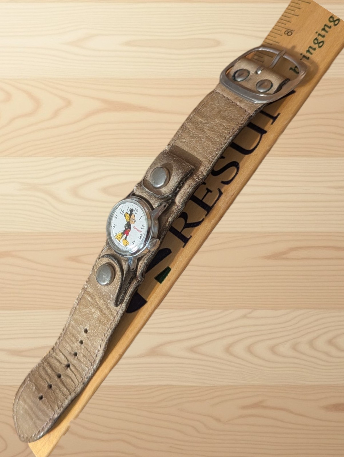 Mickey Mouse Vintage Ingersoll Watch original watch band – – needs repair