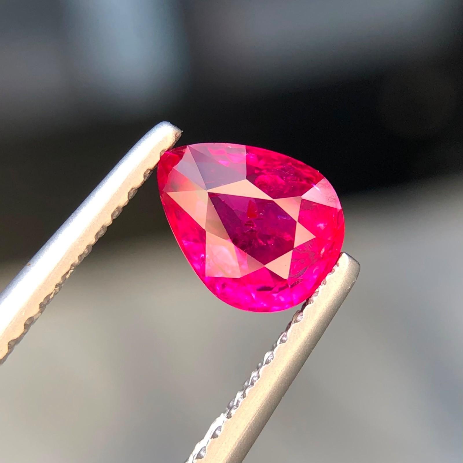 1.05 Carats Natural Ruby No Heat Pear Cut From Mozambique