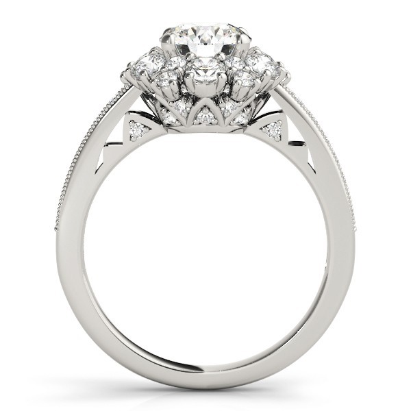 VS F 2.01Ct Lab Grown Diamond Designer Style Halo Engagement Ring For Women Gold