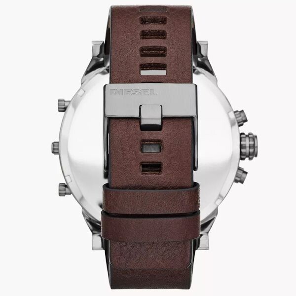 Diesel Men’s MR. DADDY 2.0 Quartz Watch DZ7314 Leather Strap Blue Dial 57mm